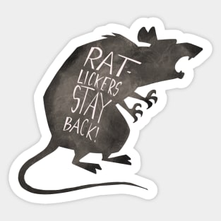 Rat Lickers Stay Back! Wear a Mask Sticker